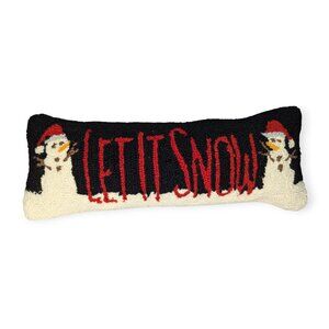 Chandler 4 Corners Hand-Hooked "Let It Snow" Pillow